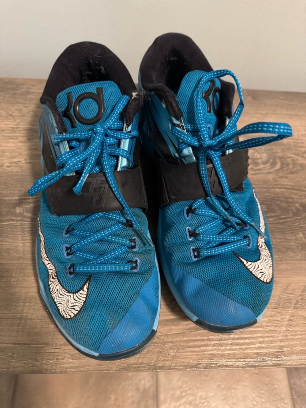 Nike Blue KD Signature Basketball Sneakers *signs of wear*